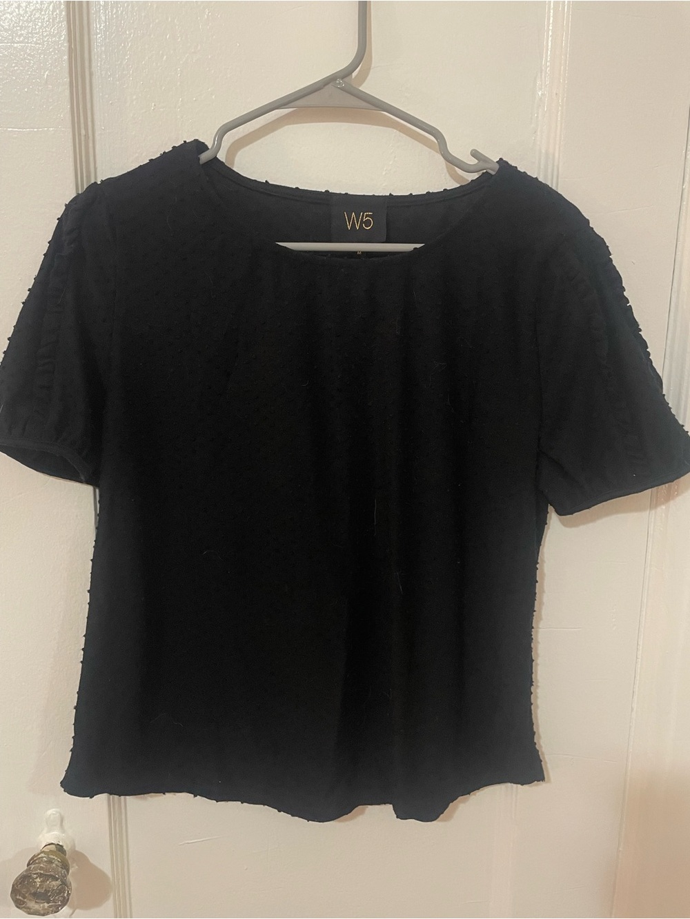 W5 Black Short Sleeve Crewneck Tee